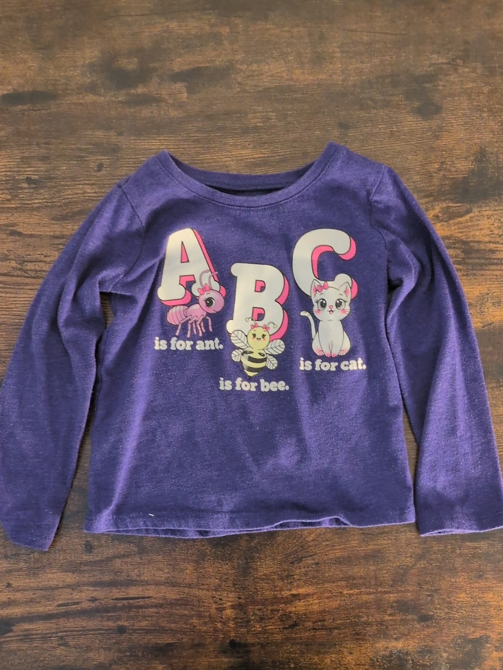 5/$25 The Children's Place Purple Long-Sleeve Shirt 3T